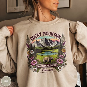Rocky Mountain National Park Sweatshirt Colorado Crewneck National Parks Lover Gift for Her Colorado Sweater CO Tee Granola Girl Sweatshirt