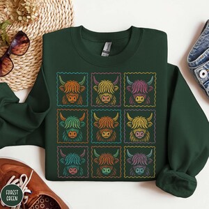 Scottish Highland Cow Sweatshirt Scotland Highland Cattle Sweater Sassenach Gift for Scotland Lover Gift for Scotland Traveler Cow Coo Gift