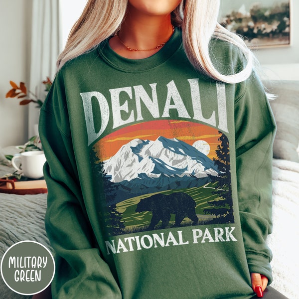 Denali National Park Sweatshirt, Alaska Mountain Sweatshirt, Explore Alaska Adventure, Mt. McKinley Sweatshirt, Alaska Cruise Sweatshirt