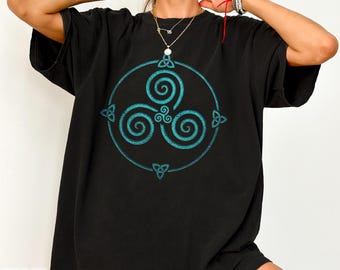 Mystic Celtic Triskele Spiral Shirt Irish Heritage Tee Ireland Travel Gift Ancient Symbol Souvenir Gaelic Folklore Adventure Traveler TShirt
