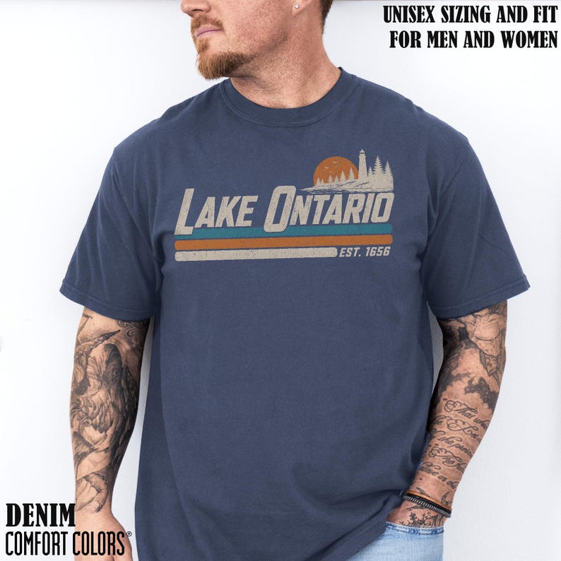 Lake Ontario Great Lakes Shirt Vintage Quiet Activism Tee Comfort Colors Canada Tee Gulf of Mexico Subtle Anti Trump Shirt Travel Shirt Denim