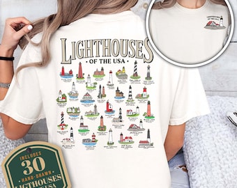 Summer Lighthouse Beach Shirt Comfort Colors Lighthouse Gift Shirt Lighthouse Lover Gift for Beach Lover Vacation Shirt Coconut Girl Tee