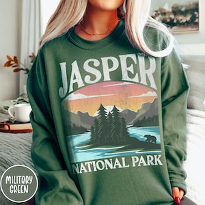 Jasper National Park Sweatshirt, Jasper National Park Shirt, Jasper Vintage Tee, Rocky Mountains, Canadian Rockies Sweatshirt, Jasper Shirt