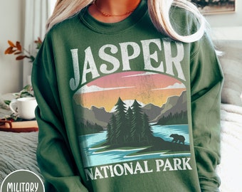 Jasper National Park Sweatshirt, Jasper National Park Shirt, Jasper Vintage Tee, Rocky Mountains, Canadian Rockies Sweatshirt, Jasper Shirt