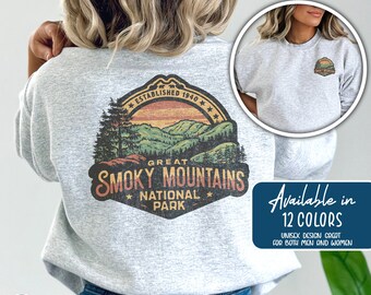 Great Smoky Mountains Sweatshirt Tennessee Sweatshirt Tennessee Sweater Great Smoky Mountains National Park Shirt Gatlinburg Pigeon Forge