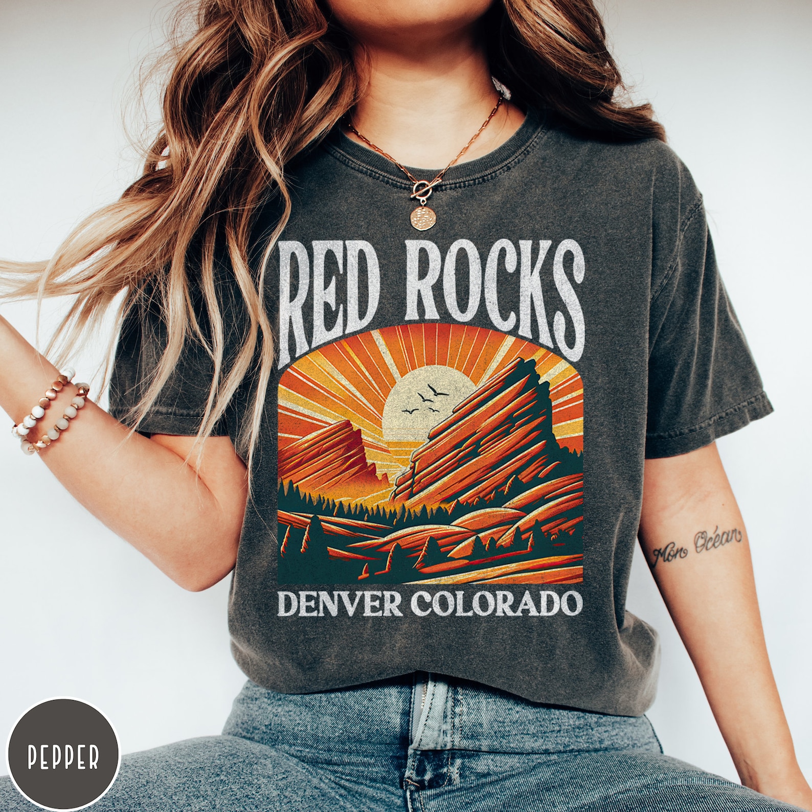 Red Rocks Colorado Shirt Music Festival Tee Denver Colorado Crewneck ...