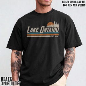 Lake Ontario Great Lakes Shirt Vintage Quiet Activism Tee Comfort Colors Canada Tee Gulf of Mexico Subtle Anti Trump Shirt Travel Shirt Black