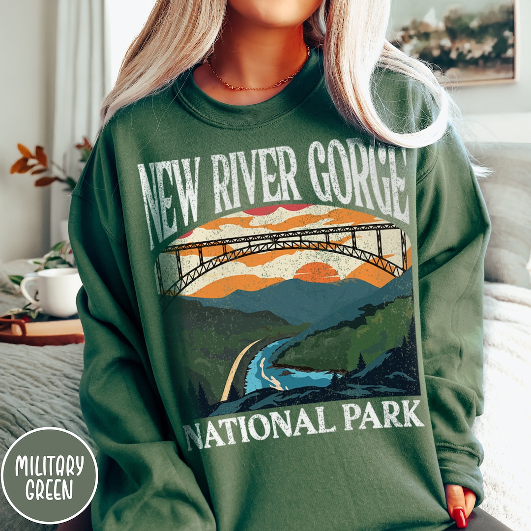 Embroidered New River Gorge Sweatshirt: National Park Crewneck main image 0