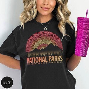 Vintage National Parks Shirt US National Park Gifts National Park Camping Gift Mountain Hiking Shirt Park Tee Outdoor Lover Adventure Shirt