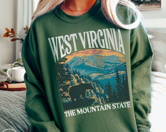 West Virginia Sweatshirt WV Mountaineering Sweater West Virginia
