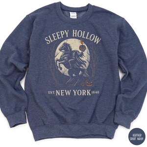 Sleepy Hallow New York Sleepy Hollow Sweater Halloween Pumpkin T-Shirt, Scary Halloween Spooky Season, Headless Horseman Dark Sweatshirt