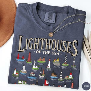 Lighthouse Lover Summer Beach Shirt Coconut Girl Coastal Vibes Beach Lover Shirt Vacation Tee Lighthouse Gift for Mom Lighthouse Lover Gift