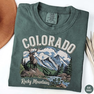 Vintage Colorado Rocky Mountains Shirt Elk Shirt National Park Shirt Colorado Trip Shirt Gift for Colorado Lover Gift Denver Aspen T-Shirt