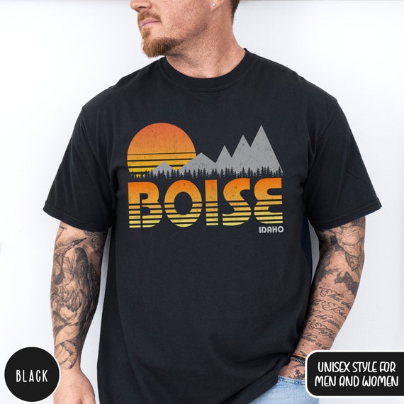 Boise Idaho Id T Shirt Vintage Hiking Mountains Tee Boise Idaho Id T Shirt Vintage Hiking Mountains Tee