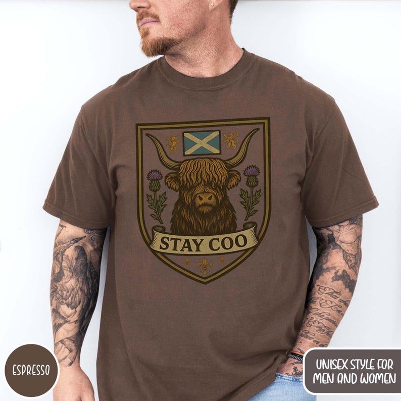 Scottish Pride Highland Cow Shirt Funny Scottish Gift Highlander Highland Cattle Shaggy Cow Shirt Sassenach Gift for Scotland Lover Gift
