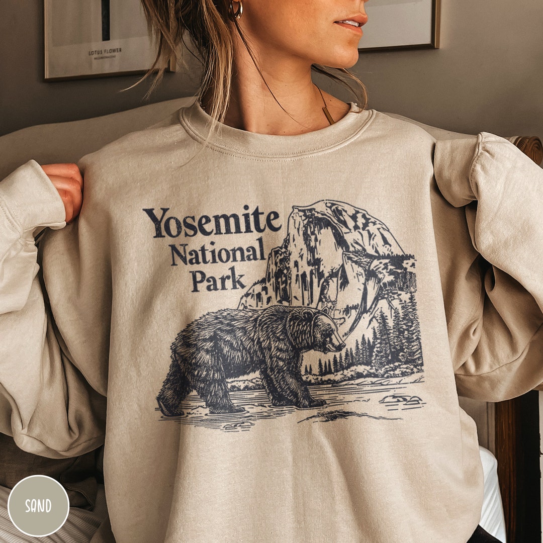 Fleece Crewneck Sweatshirt Yosemite Green, Brown, Navy, Cream Tie Dye *Limited* main image 1
