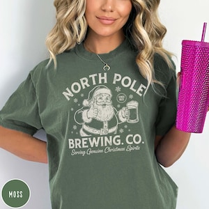 North Pole Brewing Co Santa Shirt North Pole Tee Brewing Shirt Christmas Spirits Christmas Shirt Christmas Gift Genuine Christmas Coffee Tee