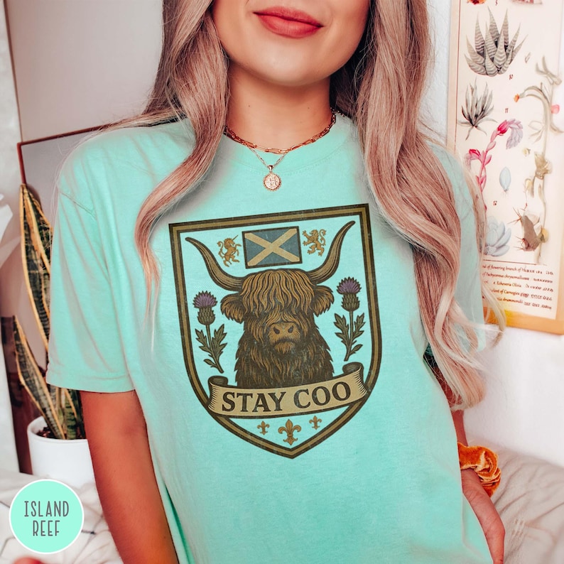 Scottish Pride Highland Cow Shirt Funny Scottish Gift Highlander Highland Cattle Shaggy Cow Shirt Sassenach Gift for Scotland Lover Gift