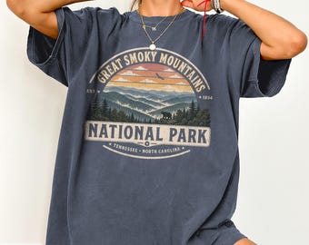 Great Smoky Mountains National Park Shirt Tennessee Nature Lovers Retro Tee Wilderness Adventure T-shirt North Carolina Hiking Souvenir Gift