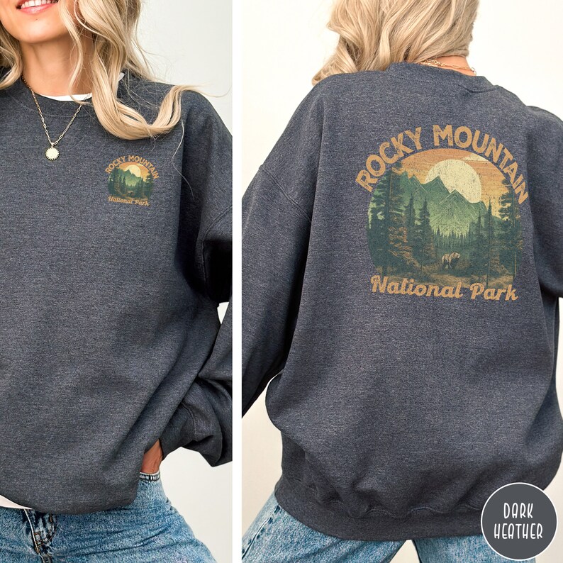 Rocky Mountain Sweatshirt Colorado Sweatshirt Rocky Mountain National Park Sweatshirt Rockies Shirt Hiking Sweatshirt Rocky Mountain Sweater