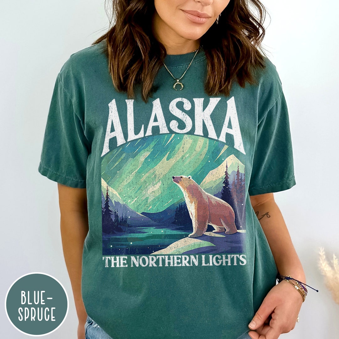 Alaska Shirt Northern Lights Gift Alaska Cruise Shirt Aurora Borealis ...