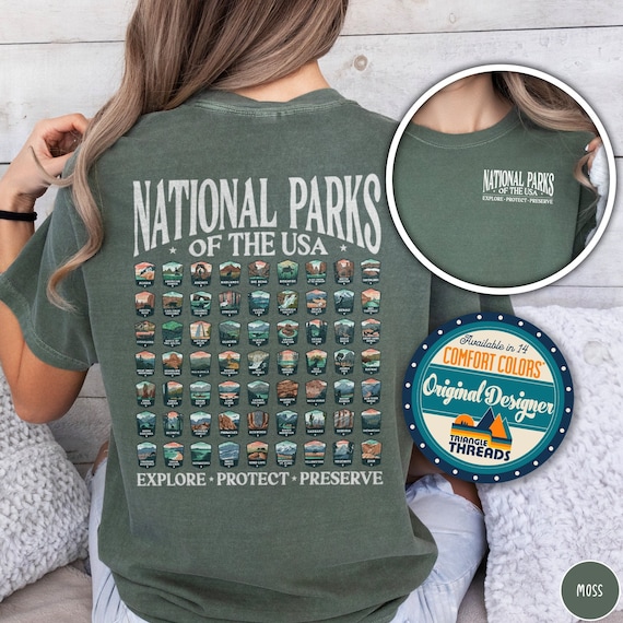 National Parks Shirt US National Park Gifts National Park Lover Gift for Nature Lover Mountain Hiking Shirt Park Tee Outdoor Adventure Shirt