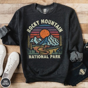 Rocky Mountain National Park Sweatshirt Colorado Sweater Colorado Sweatshirt Rocky Mountain Sweater Vintage Park Sweater Colorado Gift