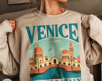 Venice Italy Sweater Venice Crewneck Italy Sweater Travel Italia Shirt Vintage Venice Shirt Venezia Italy Gift