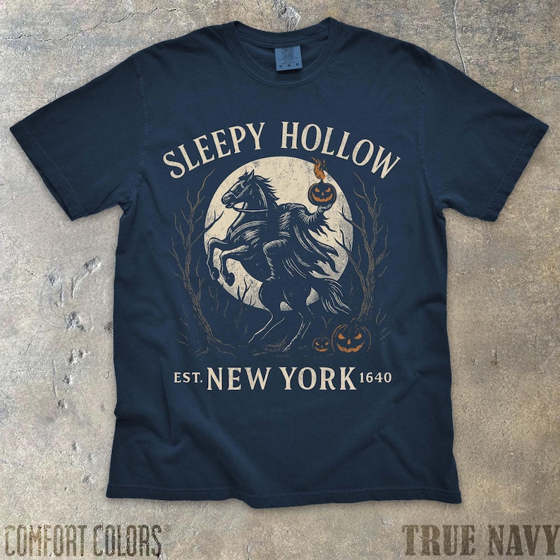 Legend of Sleepy Hollow Bookish Halloween Shirt Retro Horror Comfort Colors Horror Tee Headless Horseman Ichabod Crane Sleepy Hollow Shirt