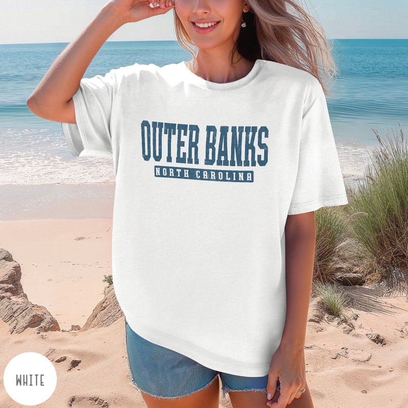 Outer Banks Shirt North Carolina Shirt Vintage Beach Shirt OBX Shirt Outerbanks Shirt Comfort Colors Tee Oversized T-shirt Swimsuit Coverup afbeelding 7