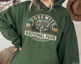 Yosemite Adventure Hoodie California National Park Sweatshirt Travel Gift Outdoor Backpacking Hiking Camping Mountain Lover Nature Pullover