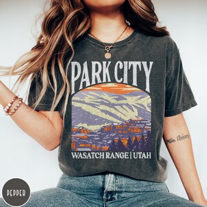 Park City Shirt Park City Ski Shirt Utah Shirt Utah Gift For Her Ski Bachelorette Shirt Apres Ski Shirt Salt Lake City Shirt Utah Crewneck
