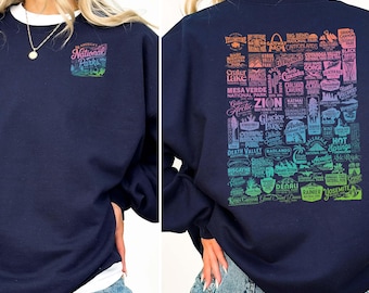 Vintage National Parks Sweatshirt Parks Crewneck Traveler Gift Hiking Sweatshirt Camping Sweater Parks Lover Gift for Granola Girl Sweater