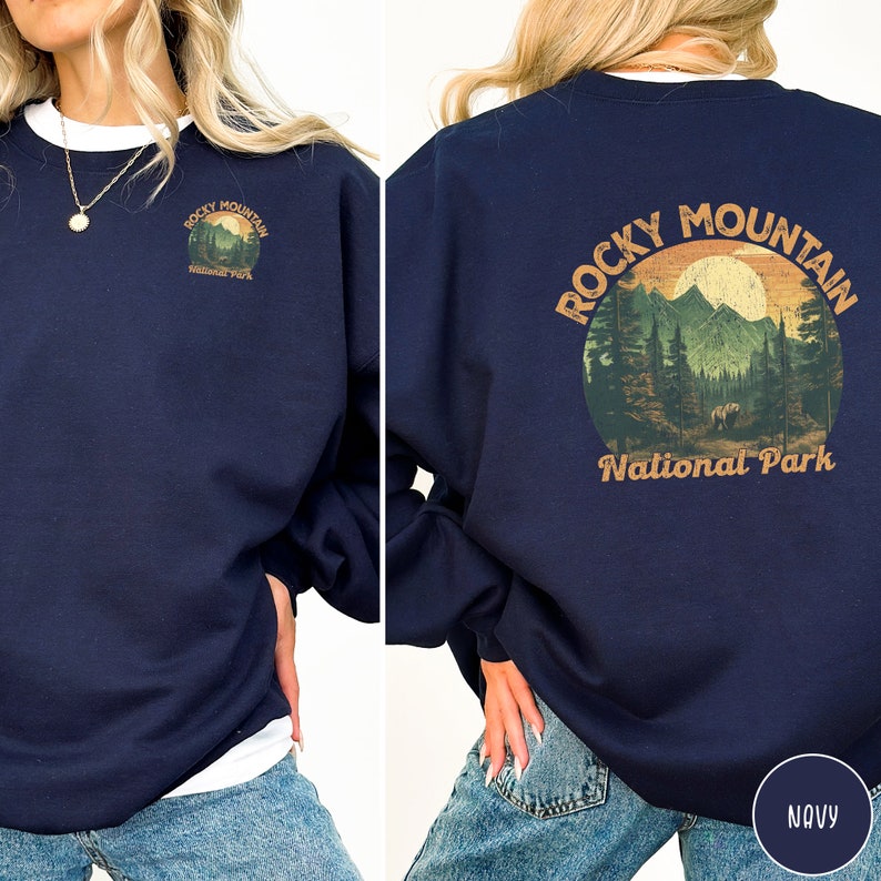Rocky Mountain Sweatshirt Colorado Sweatshirt Rocky Mountain National Park Sweatshirt Rockies Shirt Hiking Sweatshirt Rocky Mountain Sweater