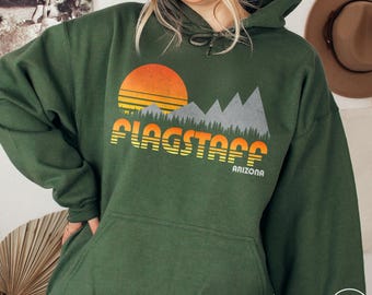 Flagstaff Arizona Hoodie Grand Canyon Sweatshirt Gift for Traveler Arizona Souvenir Arizona Hiking Sweatshirt Arizona Retro Mountain Hoodie