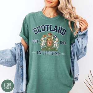 Scotland Coat of Arms Shirt In Defens Emblem T-shirt Scottish Pride Heritage Graphic Tee Traveler Gifts Highlander Edinburgh Trip Souvenir