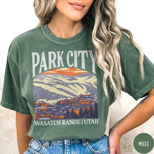 Park City Shirt Park City Ski Shirt Utah Shirt Utah Gift For Her Ski Bachelorette Shirt Apres Ski Shirt Salt Lake City Shirt Utah Crewneck