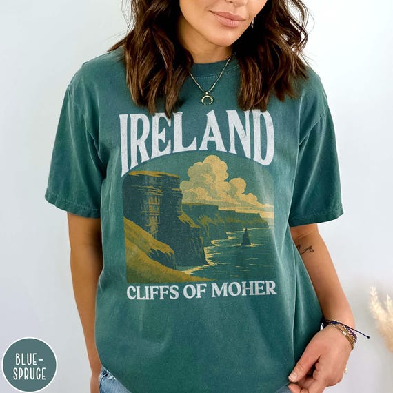 Comfort Colors Ireland Shirt Irish Gift for Traveler Shirt Cliffs of Moher Ireland Gift for Her Ireland Trip Souvenir World Traveler Shirt
