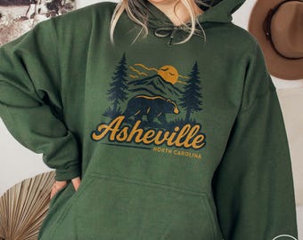 Asheville Mountains North Carolina Hoodie Western NC Hoodie Asheville Girls Trip Weekend Asheville Bachelorette Appalachia Gift for Her