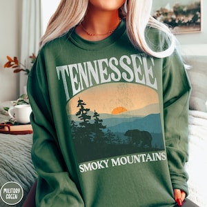 Tennessee Sweatshirt Great Smoky Mountains National Park Sweatshirt Retro Tennessee Sweater Tennessee Crewneck Smoky Mountains Sweater