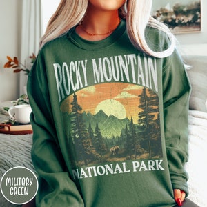 Colorado Sweatshirt, Rocky Mountain National Park Sweatshirt, Colorado Shirt, Rockies Shirt, Rocky Mountain Gift, Rocky Mountain Sweater