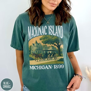 Mackinac Island Michigan Shirt Midwest Pride Comfort Colors Shirt Great Lakes Crewneck Michigan Trip Vacation Shirt Michigander State Tee