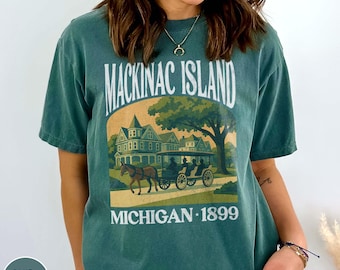 Mackinac Island Michigan Shirt Midwest Pride Comfort Colors Shirt Great Lakes Crewneck Michigan Trip Vacation Shirt Michigander State Tee