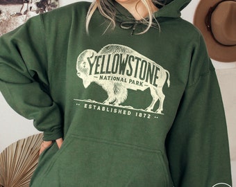 Yellowstone National Park Hoodie Buffalo Sweatshirt Yellowstone Sweatshirt National Parks Gift Montana Shirt Wyoming Shirt Wild West Hoodie