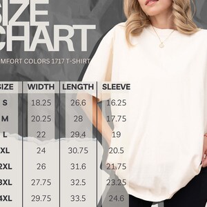 May include: Size chart for a t-shirt with measurements in inches for width, length, and sleeve. Sizes include S, M, L, XL, 2XL, 3XL, and 4XL.