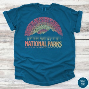 Vintage National Parks Shirt US National Park Gifts National Park Camping Gift Mountain Hiking Shirt Park Tee Outdoor Lover Adventure Shirt