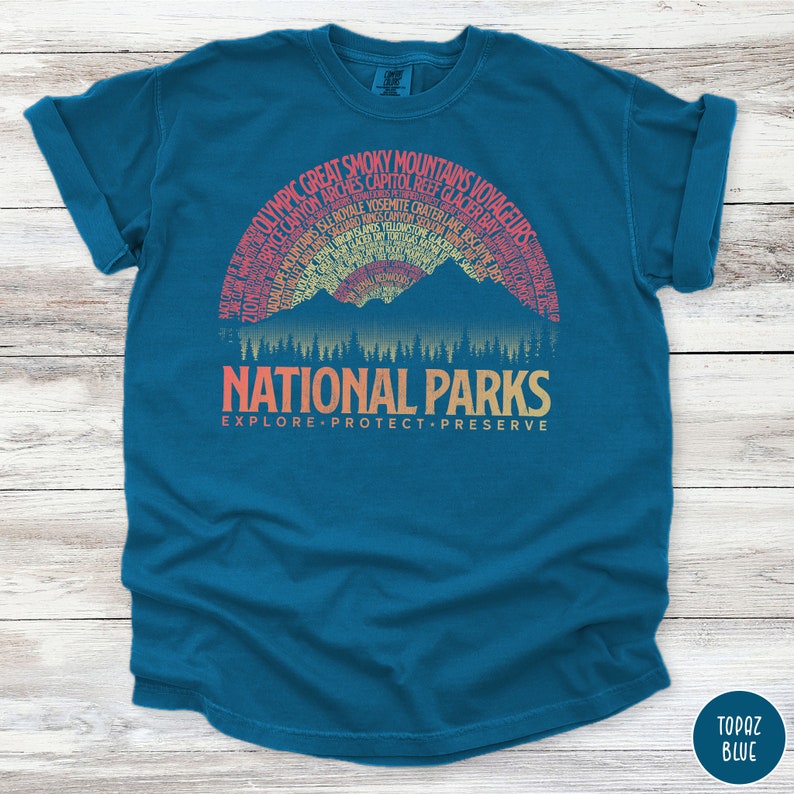 Vintage National Parks Shirt US National Park Gifts National Park Camping Gift Mountain Hiking Shirt Park Tee Outdoor Lover Adventure Shirt