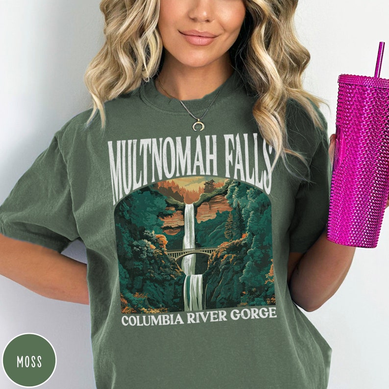 Pacific Northwest Shirt Multnomah Falls Shirt Oregon Shirt Washington Crewneck Waterfall Shirt Pacific Northwest Gift Columbia River Gorge Shirt