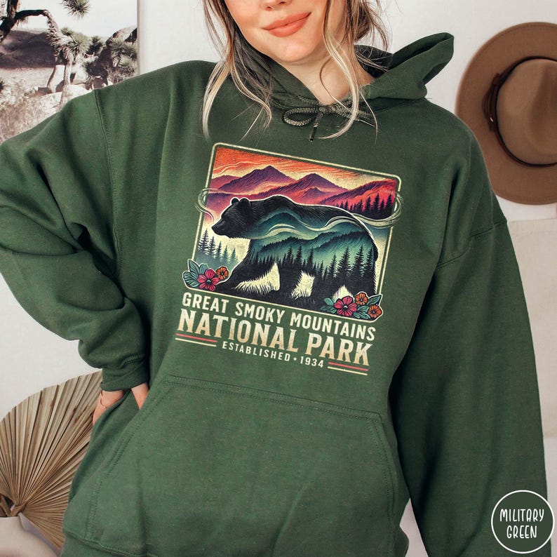 Great Smoky Mountains Hoodie Tennessee Hoodie Tennessee Sweatshirt Great Smoky Mountains National Park Sweatshirt Gatlinburg Trip Hoodie