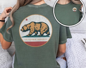Vintage California Republic Bear Shirt California Crewneck California Gift for California Vacation Gift for Adventurer Golden State Tee